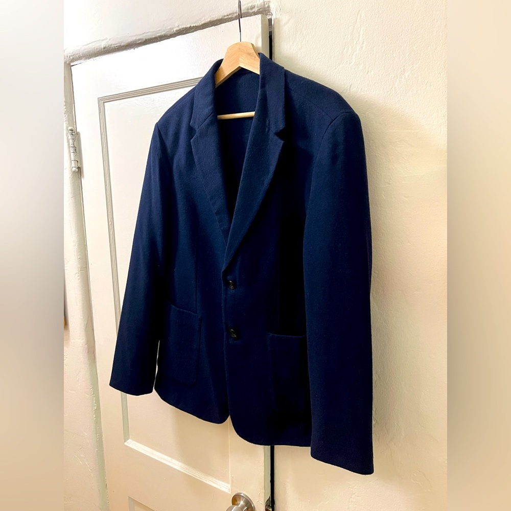 Zara dark blue wool blazer XL